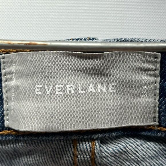 Everlane Womens High Rise Straight Blue Wash Jeans 33x32 - Picture 4 of 6
